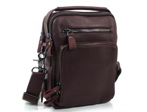 Мужская барсетка Tiding Bag S-JMD10-5005C из натуральной кожи коричневого цвета. - Royalbag