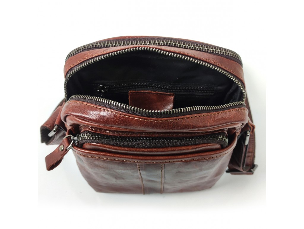 Мессенджер для мужчин коричневый Tiding Bag S-JMD10-5010C - Royalbag