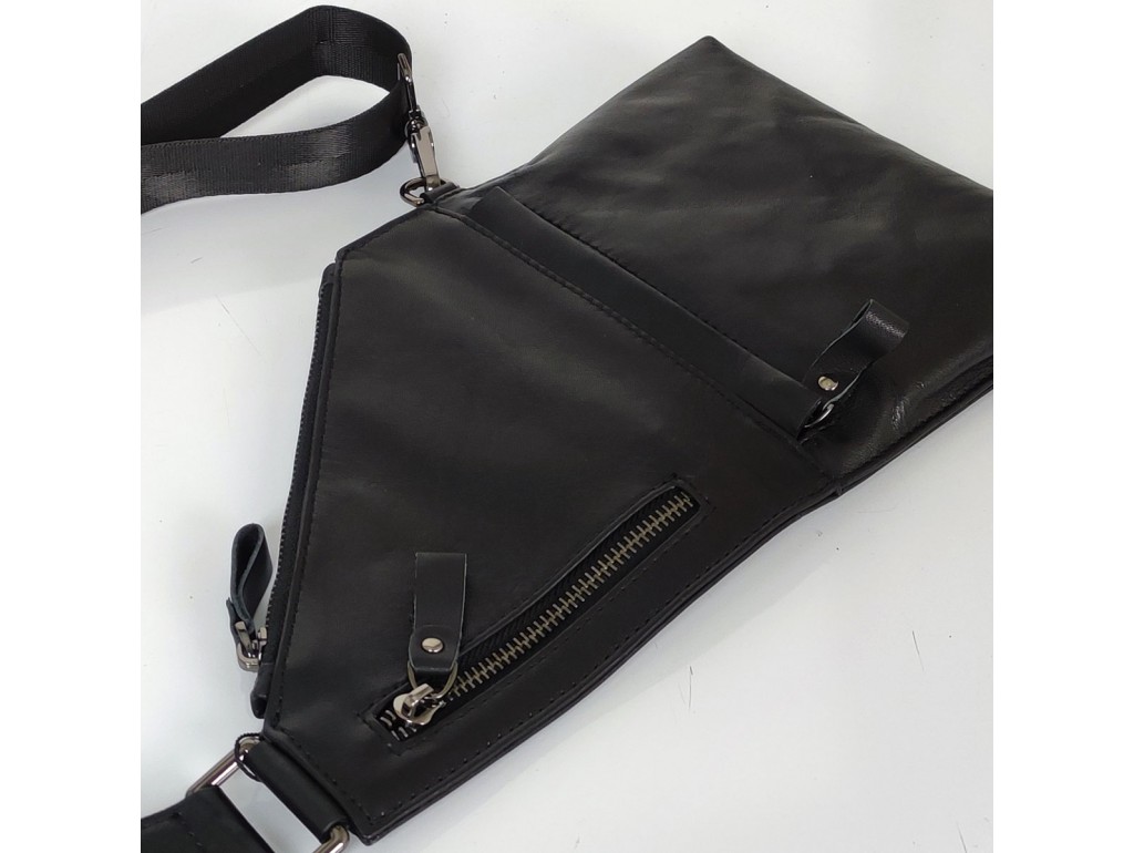 Слинг черный тонкий Tiding Bag S-JMD10-8707A - Royalbag