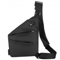 Мужской тканевый слинг через плечо черный Tiding Bag S1-001A - Royalbag Фото 2