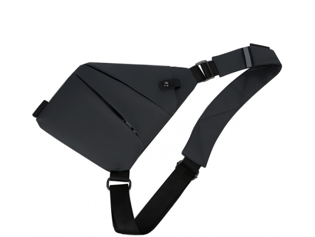 Мужской тканевый слинг через плечо черный Tiding Bag S1-001A - Royalbag