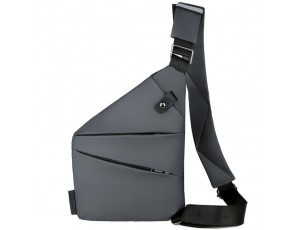 Мужской тканевый слинг через плечо серый Tiding Bag S1-001G - Royalbag
