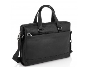Кожаная сумка для ноутбука черная Tiding Bag SM13-8874A - Royalbag