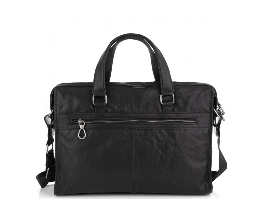 Шкіряна сумка для ноутбука чорна Tiding Bag SM13-8874A - Royalbag
