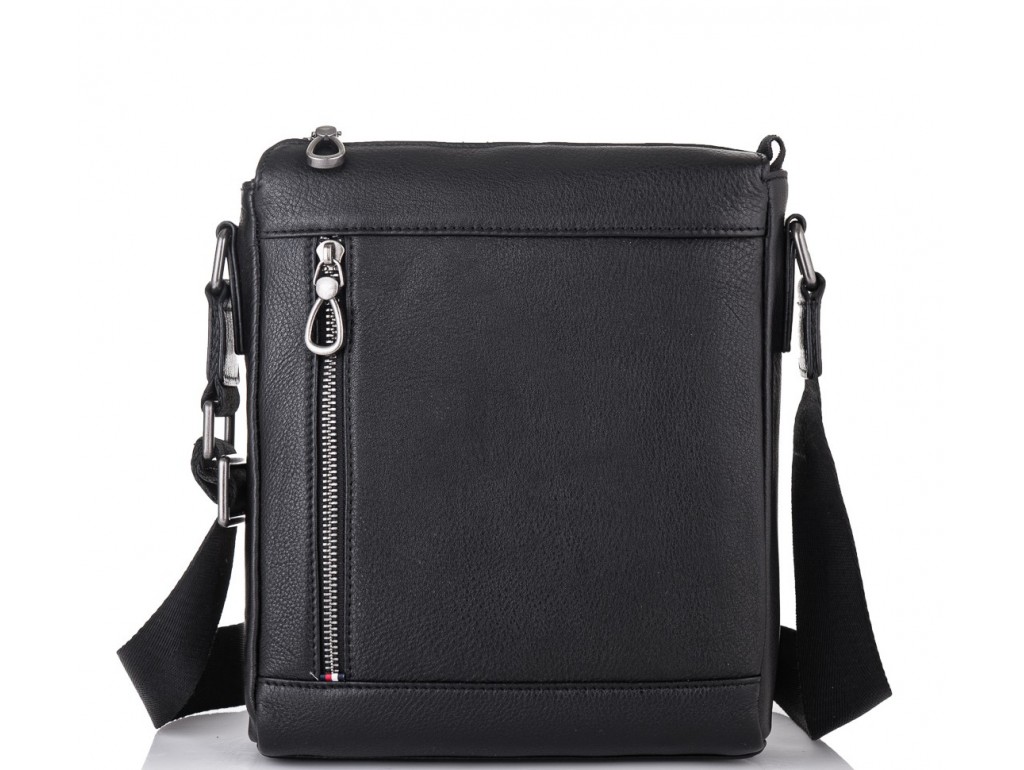Мужская кожаная сумка через плечо черная Tiding Bag SM8-005A - Royalbag