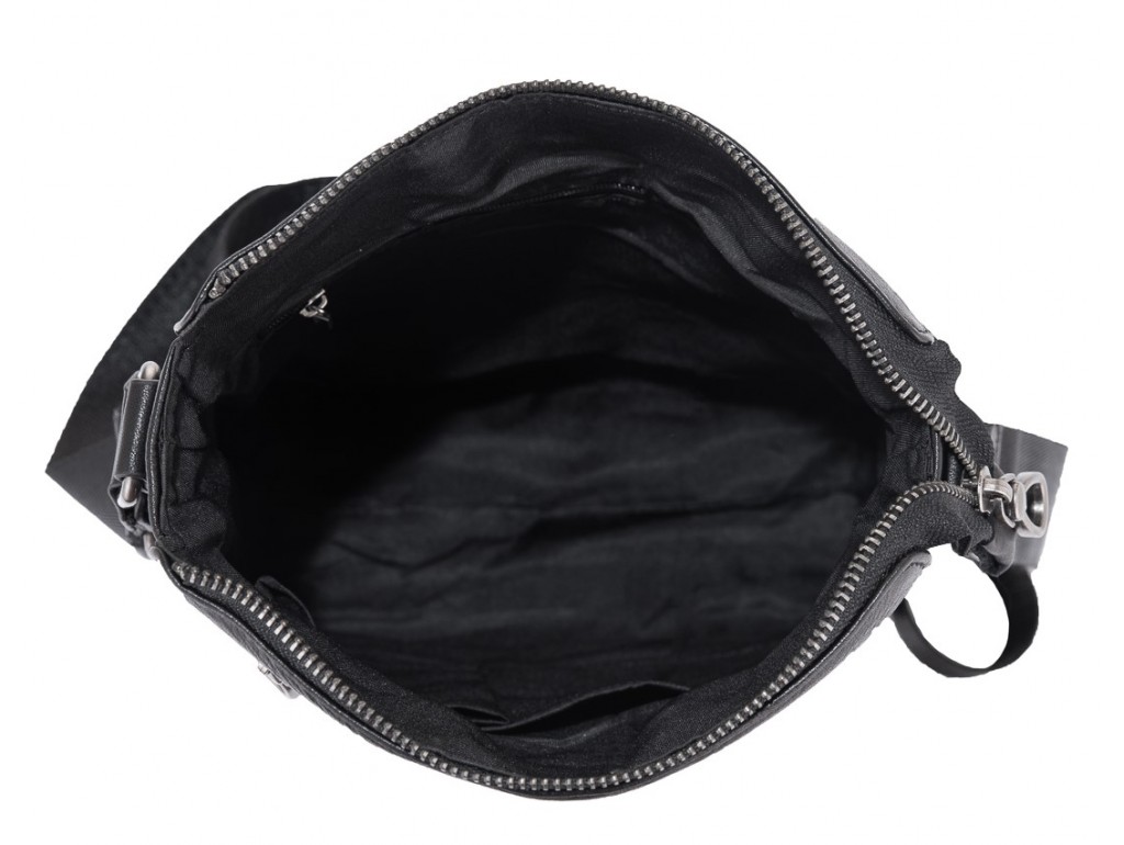 Чоловіча шкіряна сумка через плече чорна Tiding Bag SM8-005A - Royalbag