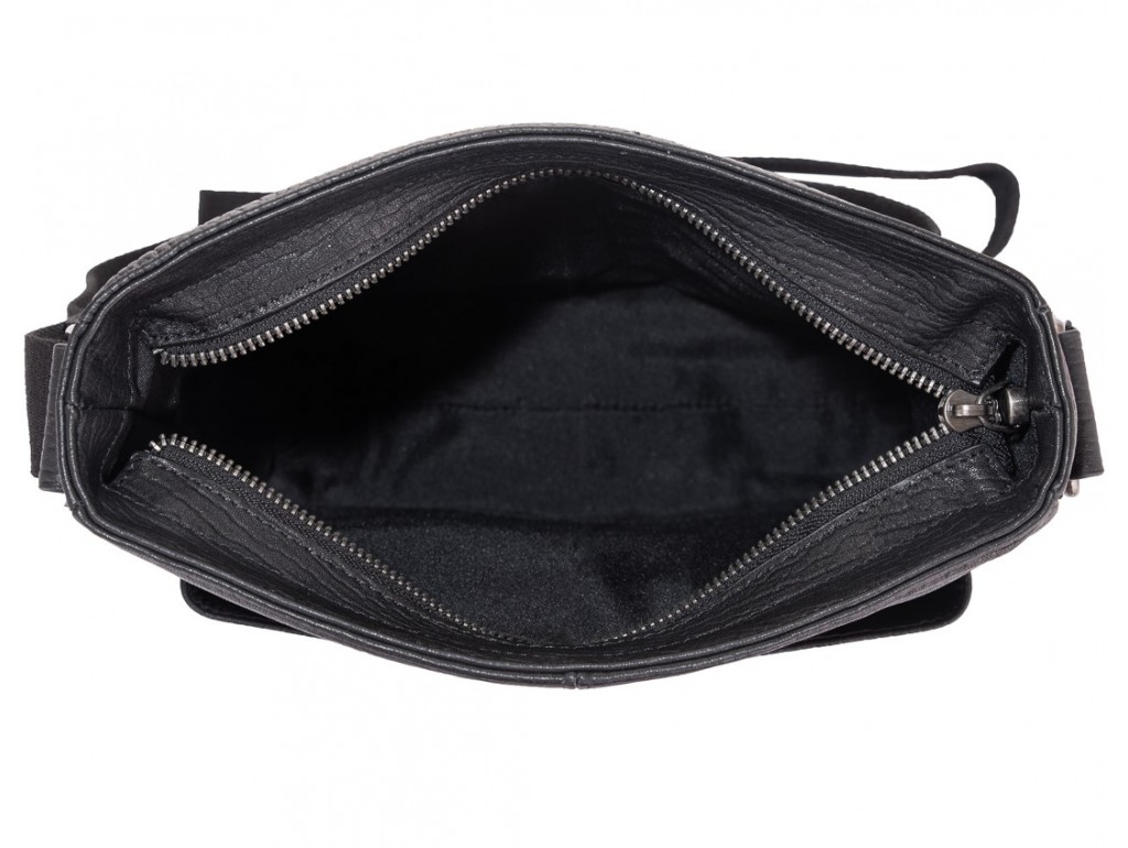 Чоловіча шкіряна сумка через плече чорна Tiding Bag SM8-008A - Royalbag