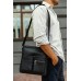 Мужская кожаная сумка через плечо черная Tiding Bag SM8-008A - Royalbag Фото 3
