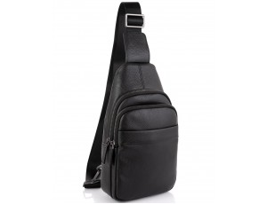 Мужской кожаный черный слинг на плечо Tiding Bag SM8-015A - Royalbag