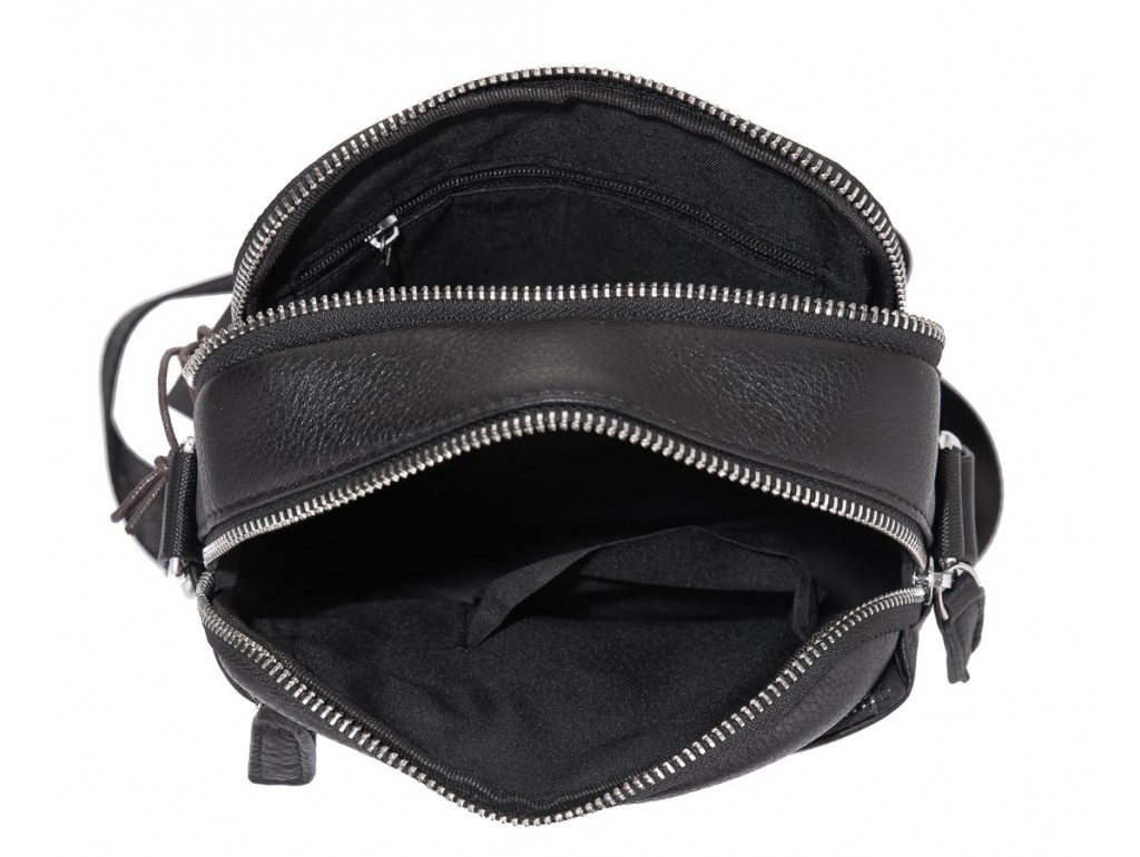 Чоловіча шкіряна сумка через плече чорна Tiding Bag SM8-138-1A - Royalbag