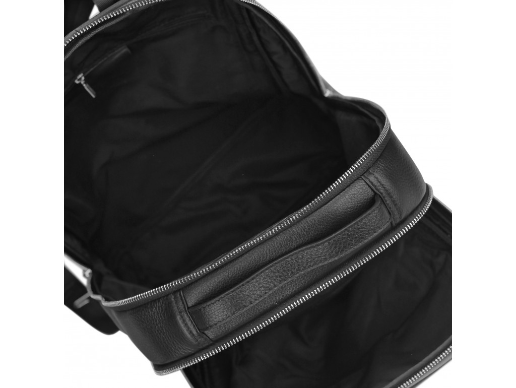 Мужской кожаный черный рюкзак для ноутбука Tiding Bag SM8-183A - Royalbag