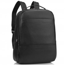 Чоловічий шкіряний чорний рюкзак для ноутбука Tiding Bag SM8-183A - Royalbag Фото 2