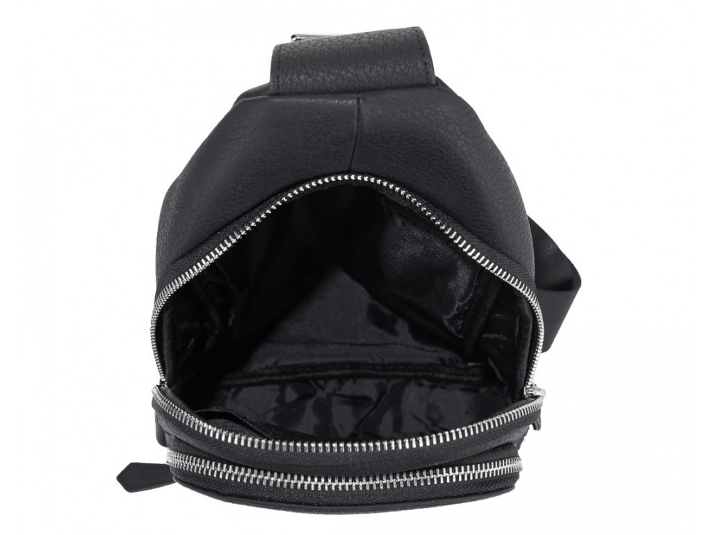 Чоловіча шкіряна сумка-слінг чорна Tiding Bag SM8-812A - Royalbag