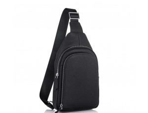 Чоловіча шкіряна сумка-слінг чорна Tiding Bag SM8-812A - Royalbag