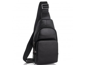 Чоловічий слінг-рюкзак на одну шлейку з натуральної шкіри Tiding Bag SM8-868A - Royalbag