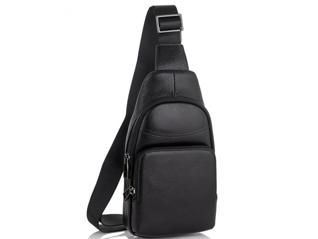 Чоловічий слінг-рюкзак на одну шлейку з натуральної шкіри Tiding Bag SM8-868A - Royalbag Фото 1