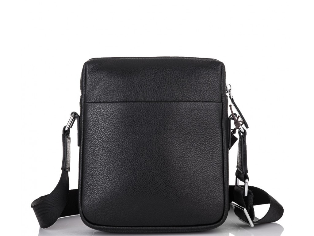 Мужская кожаная сумка через плечо черная Tiding Bag SM8-919A - Royalbag
