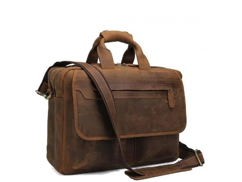 Сумка-портфель мужская кожаная Tiding Bag T29523B - Royalbag Фото 1