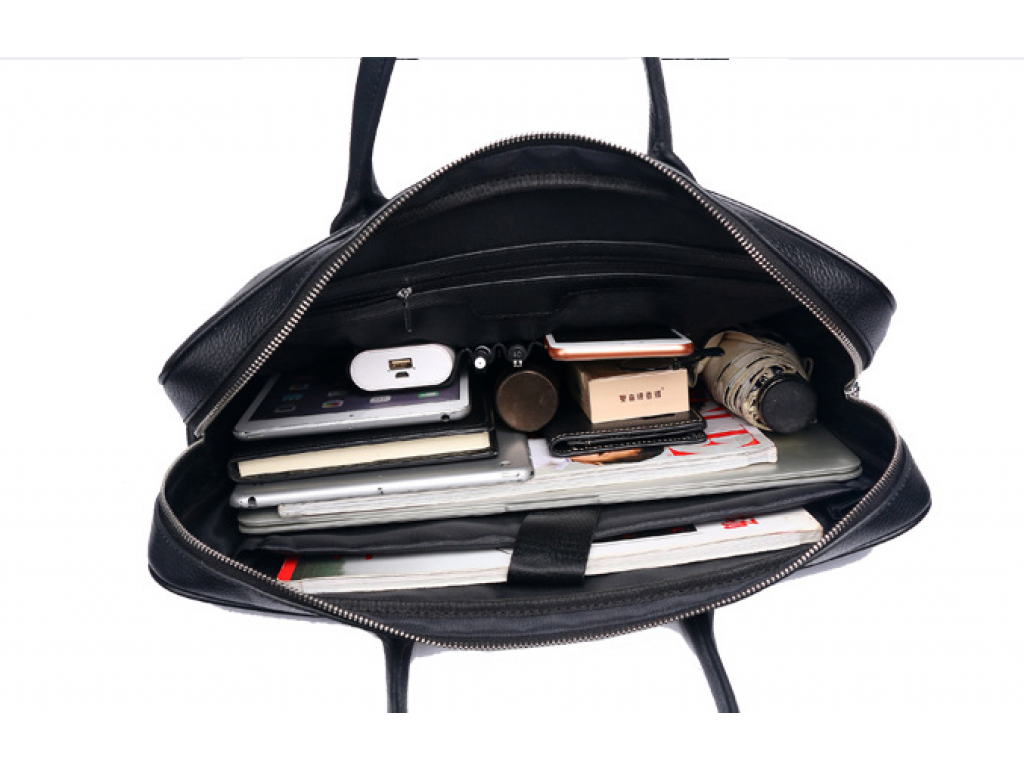 Мужская кожаная сумка-портфель для документов и ноутбука Tiding Bag A25-17611A - Royalbag