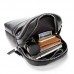 Мужская сумка-слинг через плечо черная гладкая кожа Tiding Bag B3-066A - Royalbag Фото 3