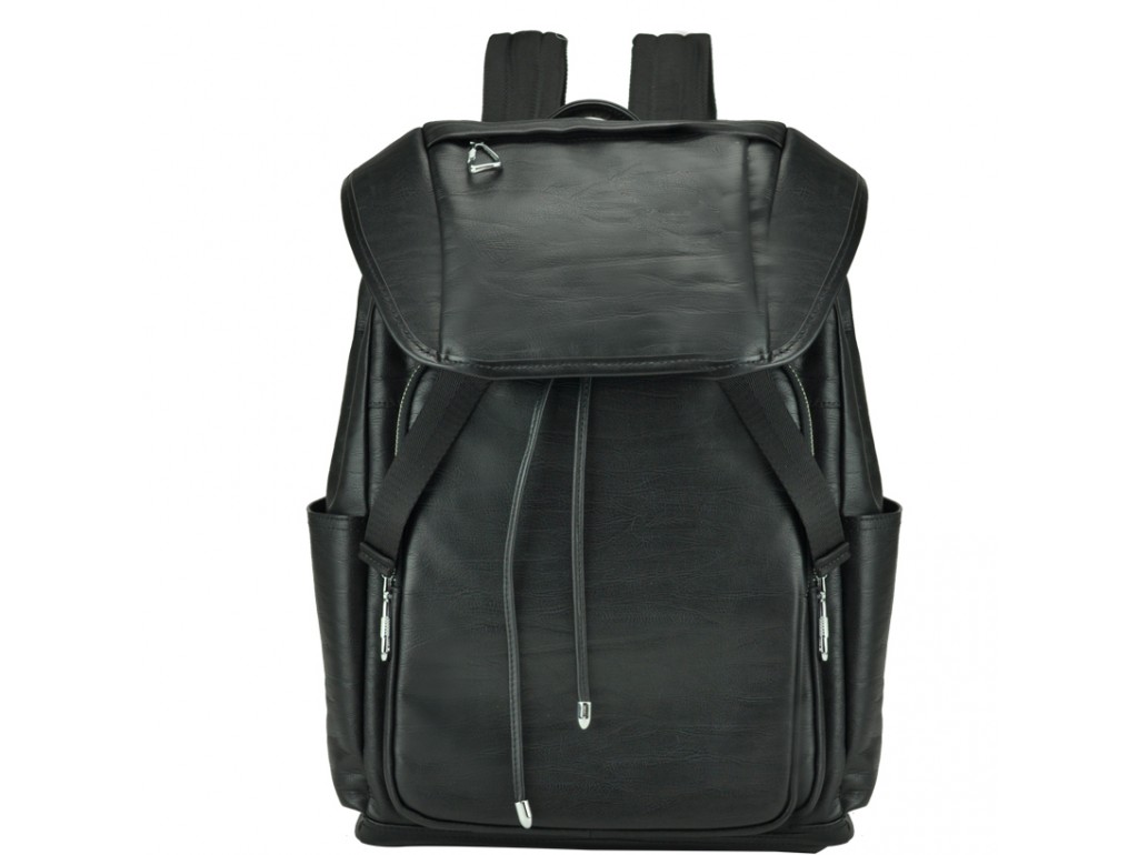 Рюкзак мужской кожаный черный Tiding Bag B3-174A - Royalbag