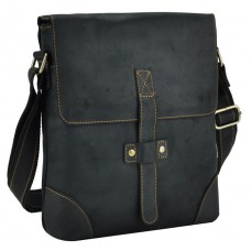 Мужская сумка-планшет через плечо из черной матовой кожи Tiding Bag G1177A-1 - Royalbag Фото 2