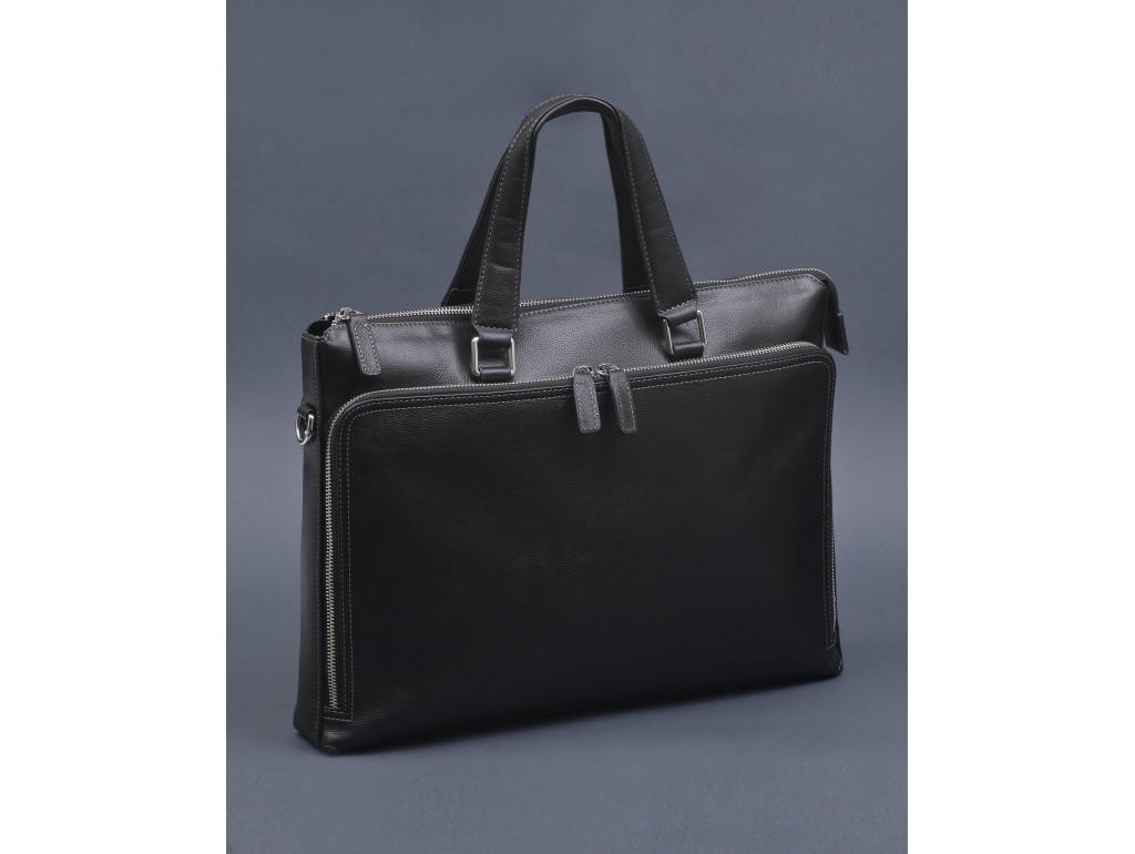 Деловая мужская кожаная сумка-портфель для документов Tiding Bag M664-4A - Royalbag