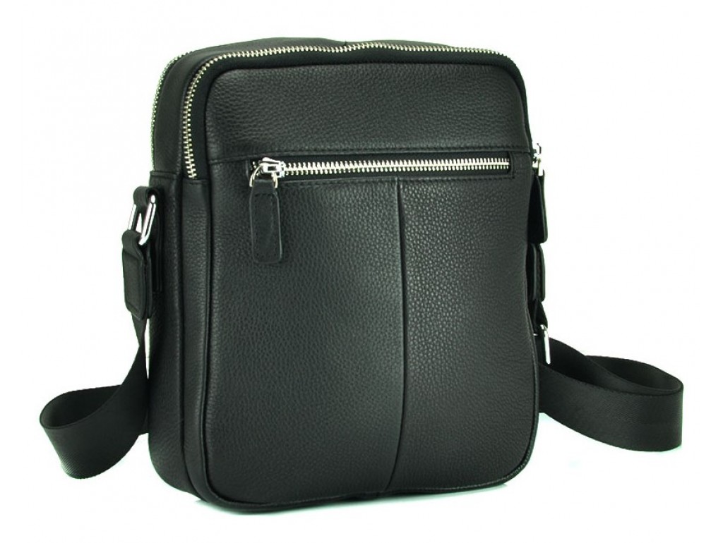 Сумка на плечо мужская кожаная черная Tiding Bag NA50-5202A - Royalbag