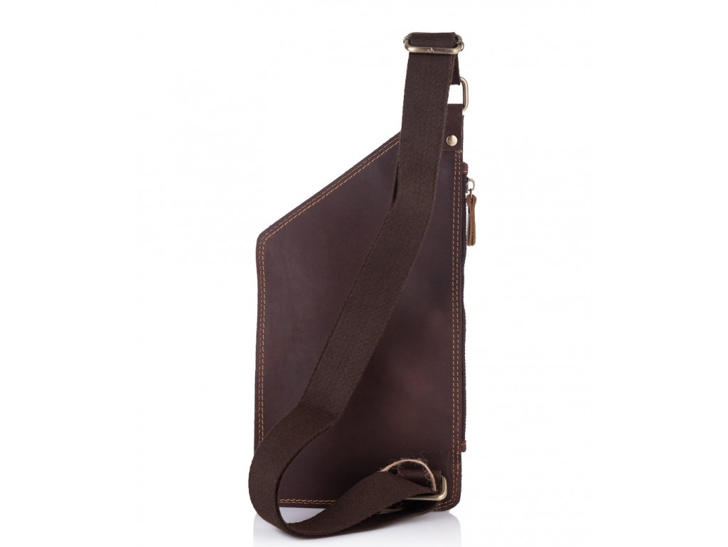 Мужской кожаный слинг в винтажном стиле коричневый Tiding Bag t0035 - Royalbag