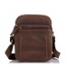 Мужская сумка на плечо коричневая кожаная Tiding Bag t0036 - Royalbag Фото 4
