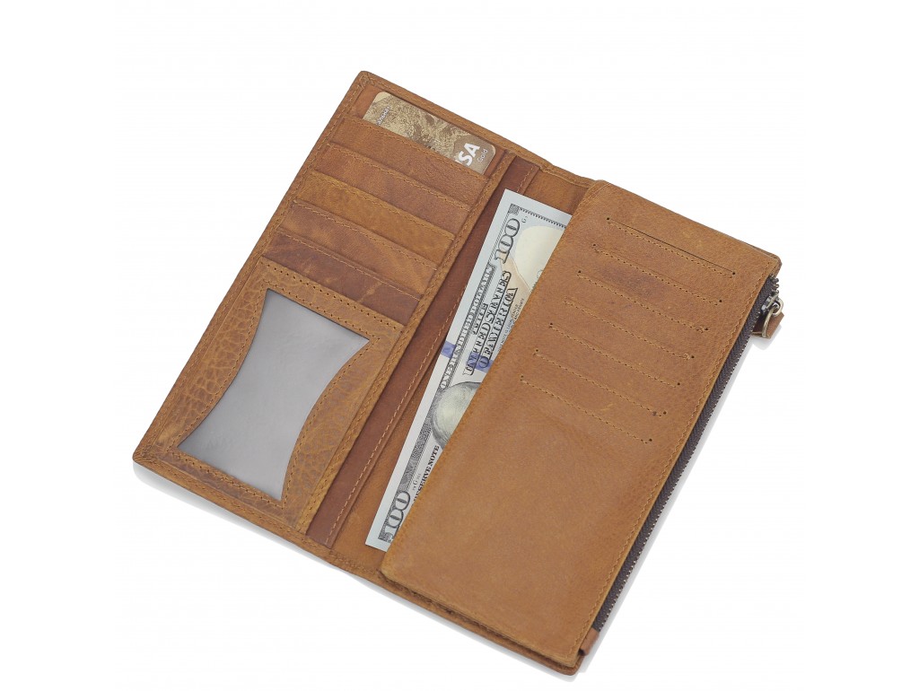 Портмоне мужское коричневое Tiding Bag t0058 - Royalbag