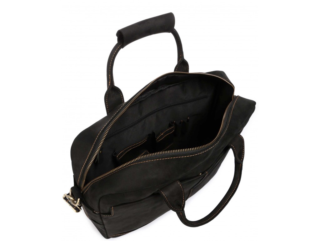 Чоловіча шкіряна сумка-портфель для ноутбука волова Tiding Bag t1019RA  - Royalbag