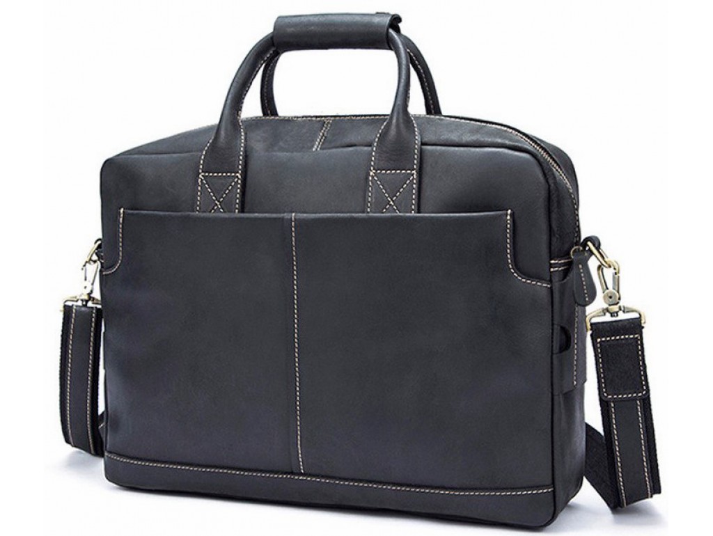 Мужская кожаная сумка-портфель для ноутбука воловья Tiding Bag t1019RA  - Royalbag Фото 1
