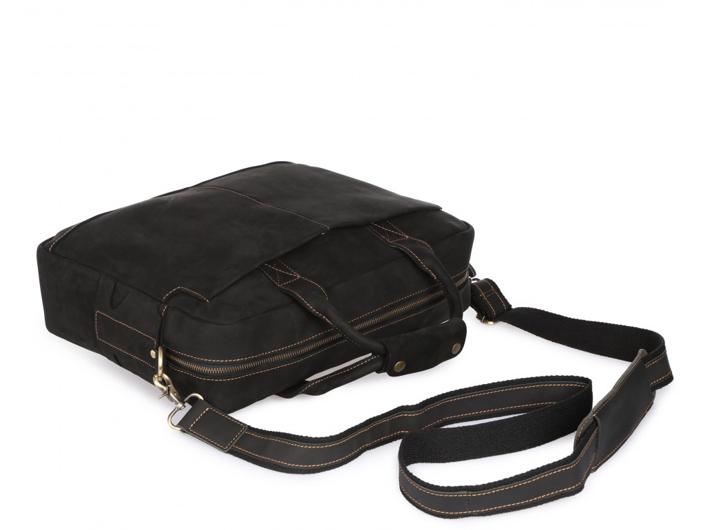Мужская кожаная сумка-портфель для ноутбука воловья Tiding Bag t1019RA  - Royalbag