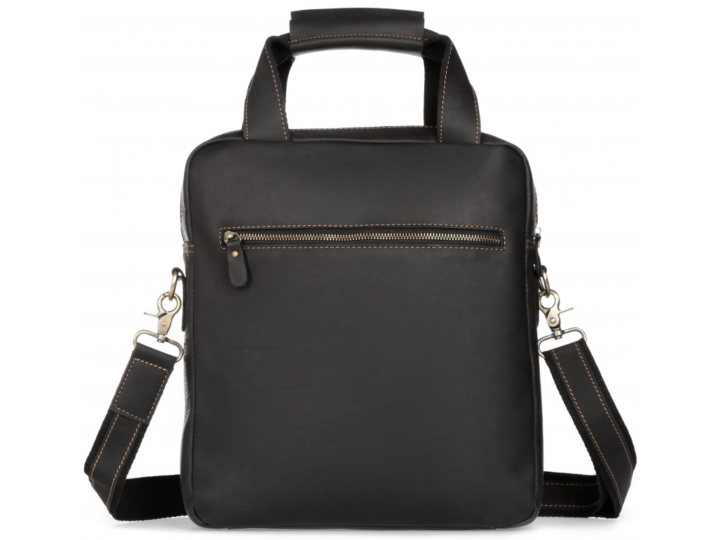 Вертикальная мужская кожаная сумка через плечо для документов Tiding Bag t1072A - Royalbag