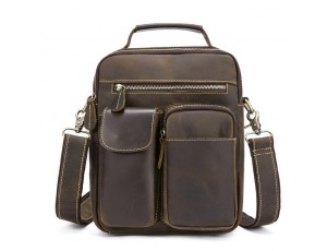 Мужская сумка-барсетка кожаная с ручкой и съемным ремнем Tiding Bag t1171 - Royalbag
