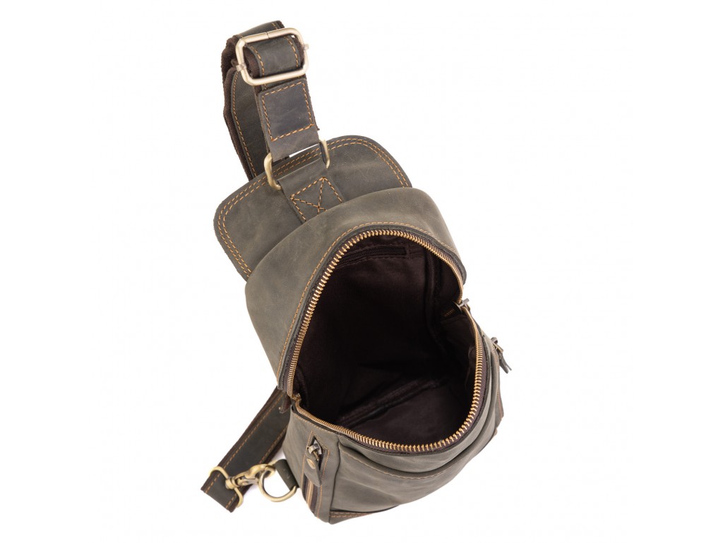 Сумка-слинг в винтажном стиле коричневая Tiding Bag t2104 - Royalbag