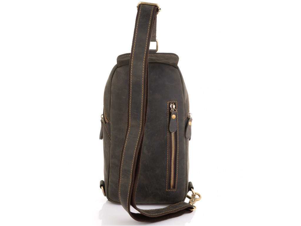Сумка-слинг в винтажном стиле коричневая Tiding Bag t2104 - Royalbag
