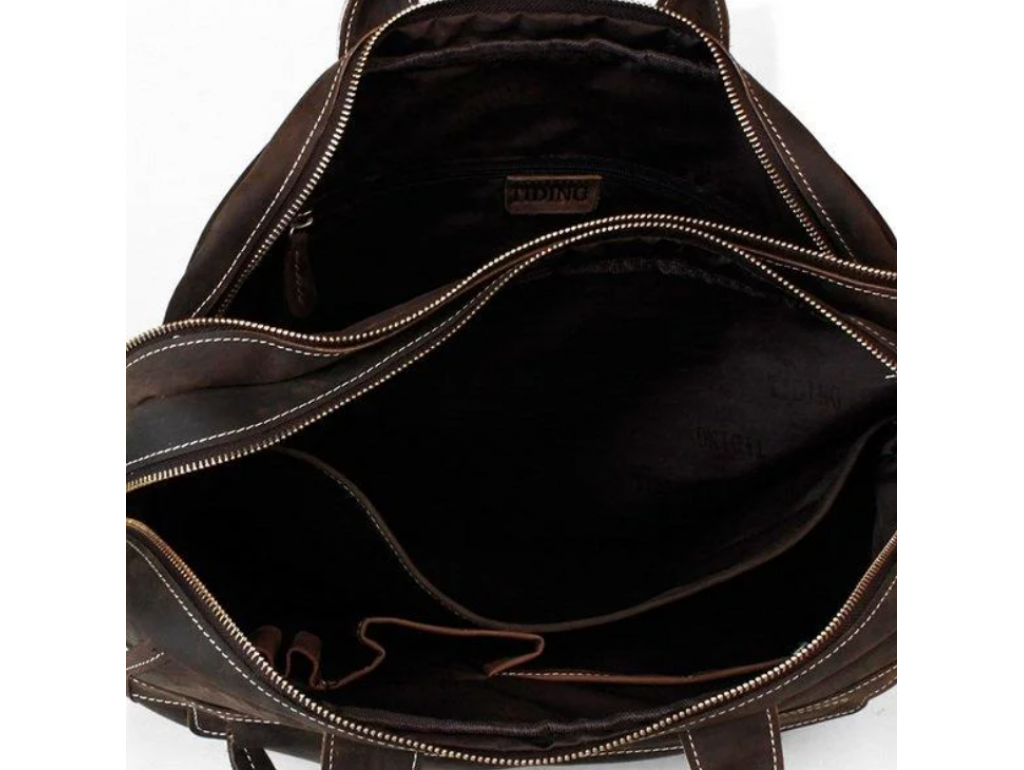 Вместительная мужская сумка-портфель винтажная кожа Tiding Bag t29523 - Royalbag