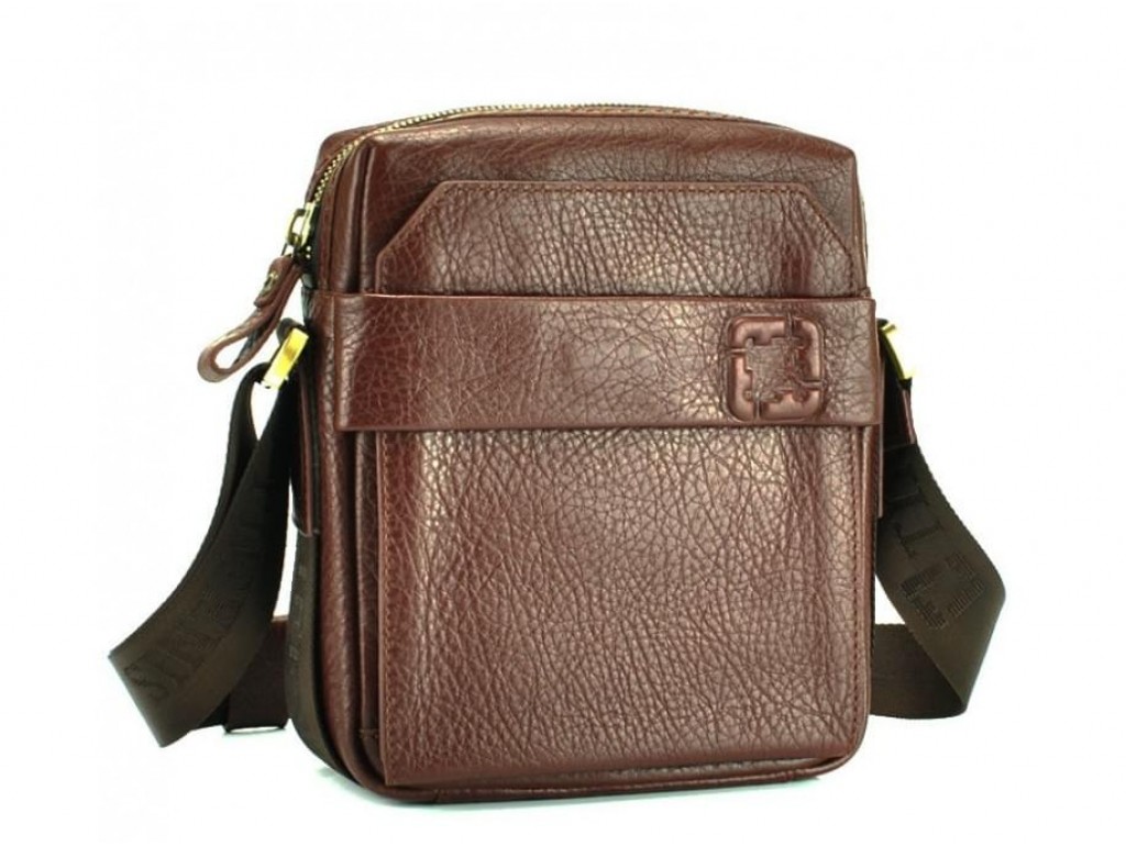 Каркасная мужская кожаная сумка через плечо Tifenis TF69856-3C - Royalbag