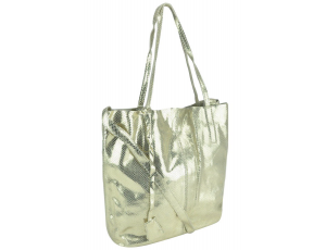 Женская кожаная сумка-шоппер золото UnaBorsetta W05-B6101-11GM - Royalbag