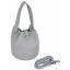 Жіноча шкіряна сумочка-кисет сіра UnaBorsetta W06-9039G - Royalbag