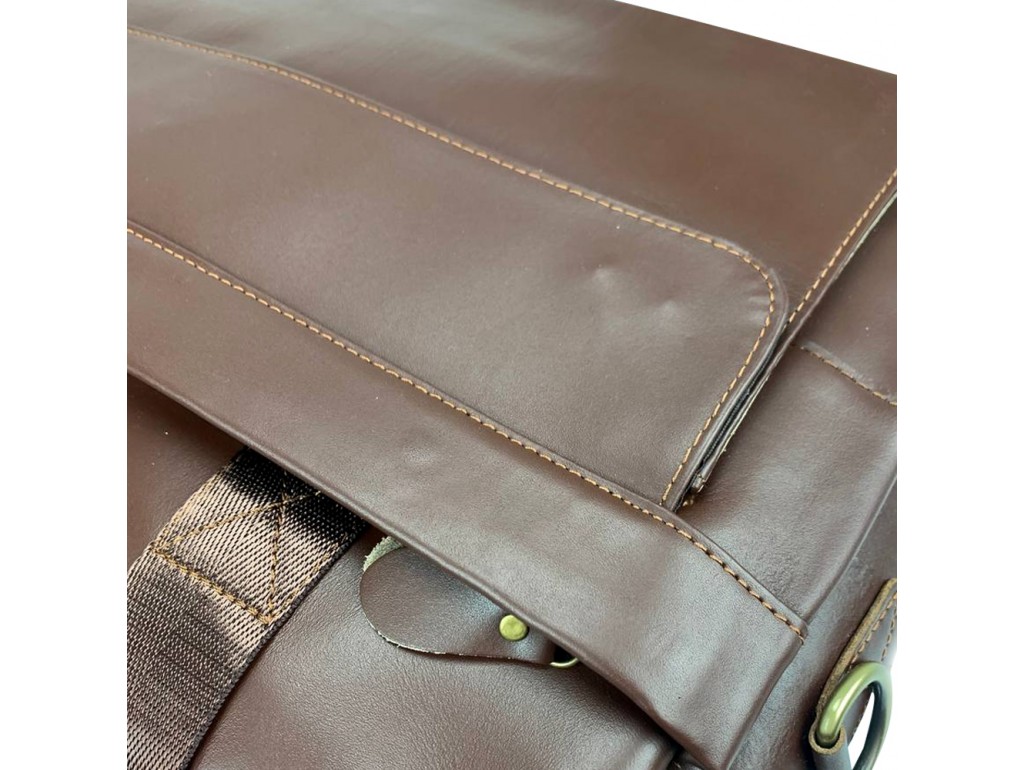 Уцінка! Ділова шкіряна сумка для документів і ноутбука коричнева Tiding Bag A25-1131C-5 - Royalbag