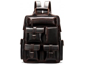 Рюкзак дорожный Vintage 14711 кожаный Темно-Коричневый - Royalbag