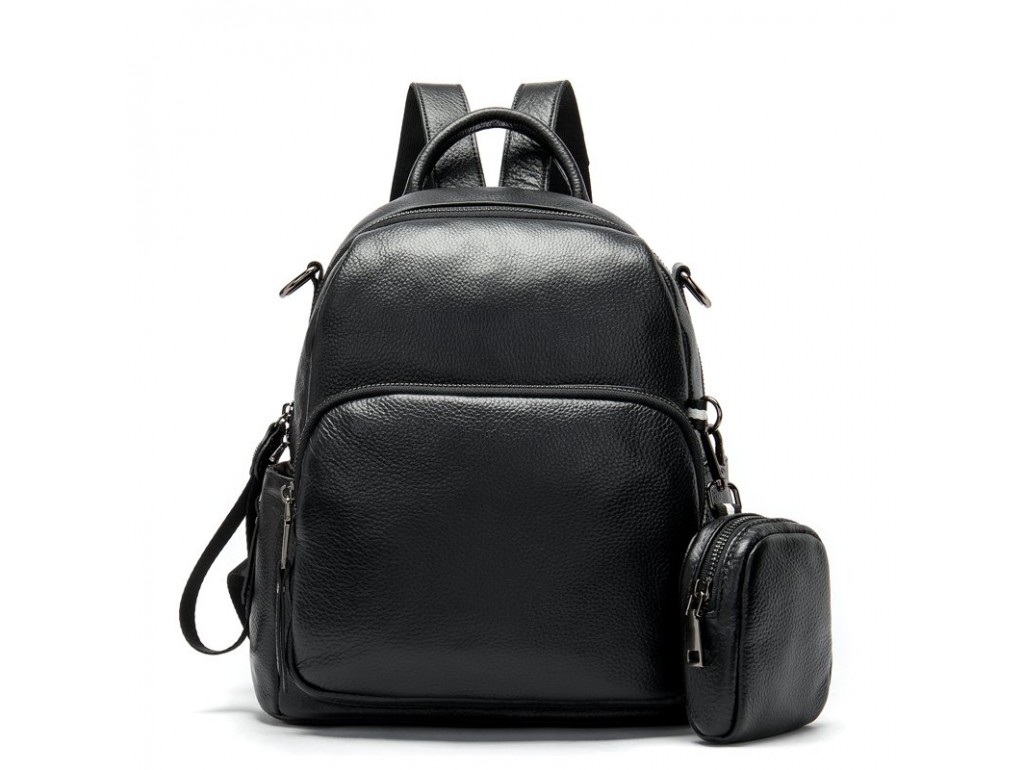 Рюкзак кожаный женский флотар Vintage 14865 Черный - Royalbag Фото 1