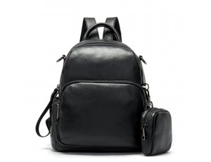 Рюкзак кожаный женский флотар Vintage 14865 Черный - Royalbag