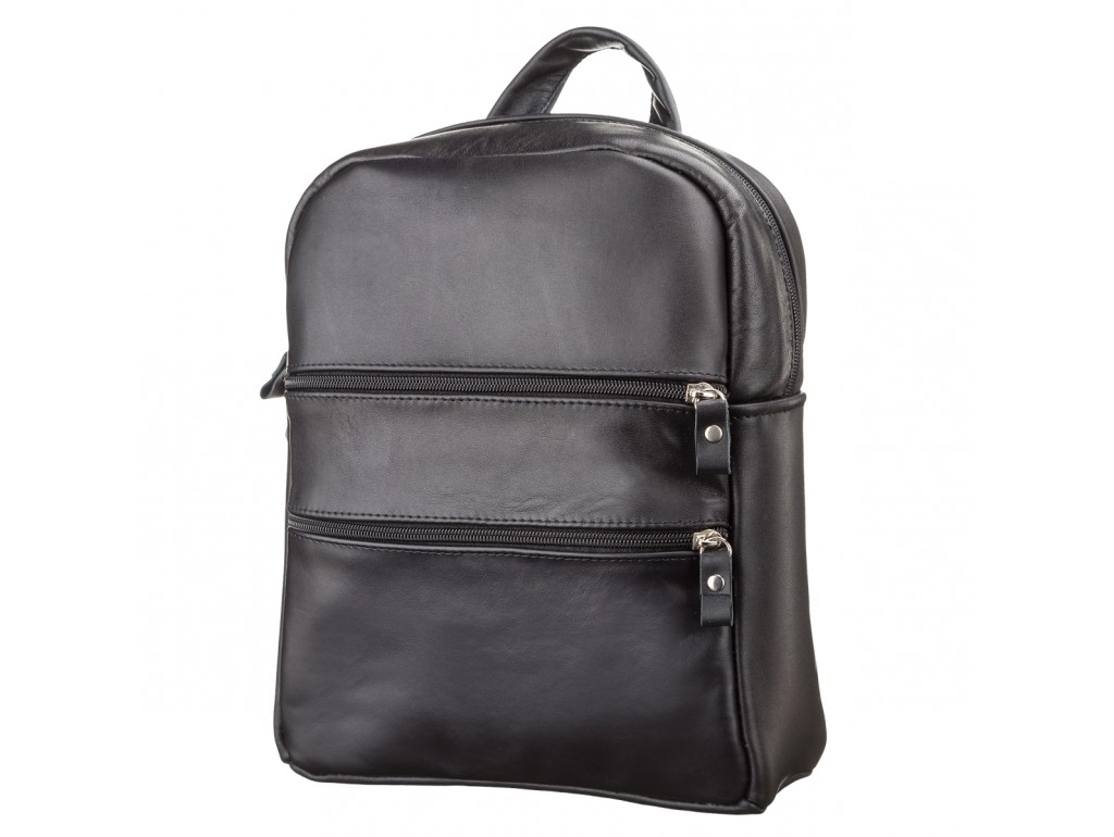 Рюкзак женский SHVIGEL 15304 кожаный Черный - Royalbag Фото 1