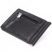  Стильное портмоне с зажимом для денег без застежки в гладкой коже GRANDE PELLE 11297 Черное - Royalbag Фото 3