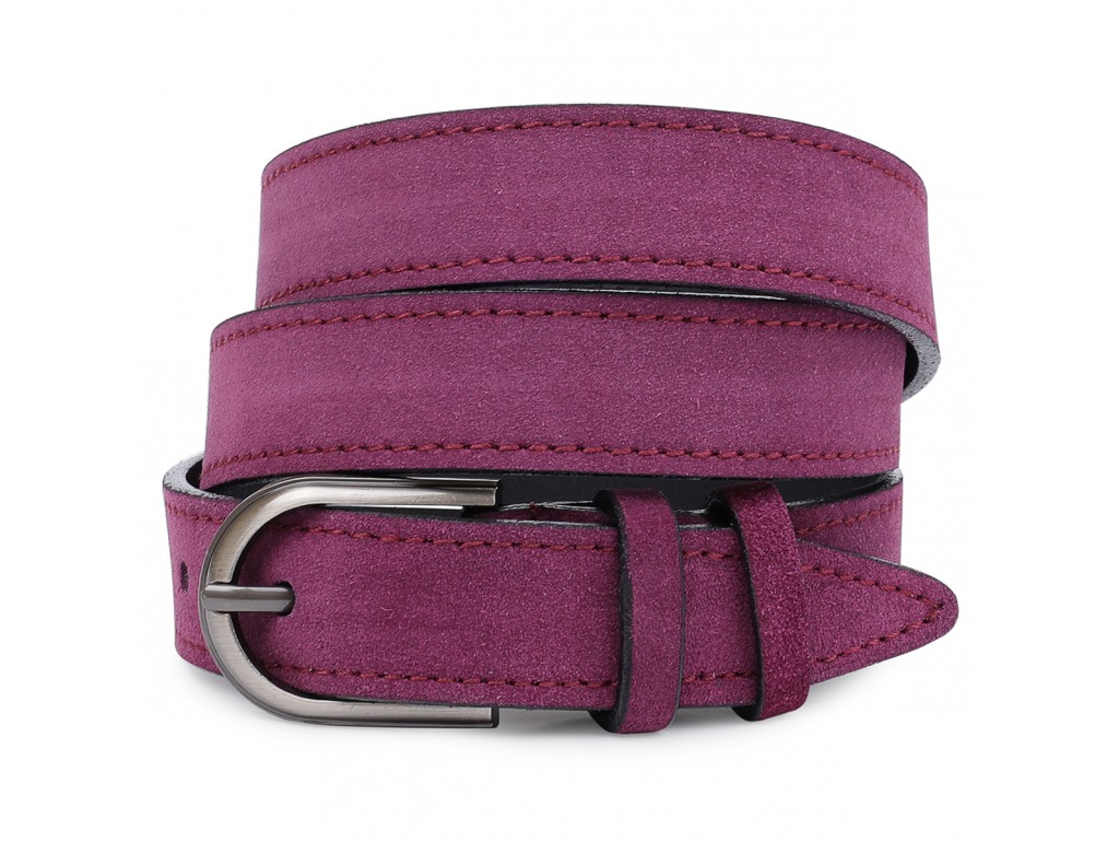 Превосходный замшевый женский ремень Vintage 20801 Фиолетовый - Royalbag Фото 1