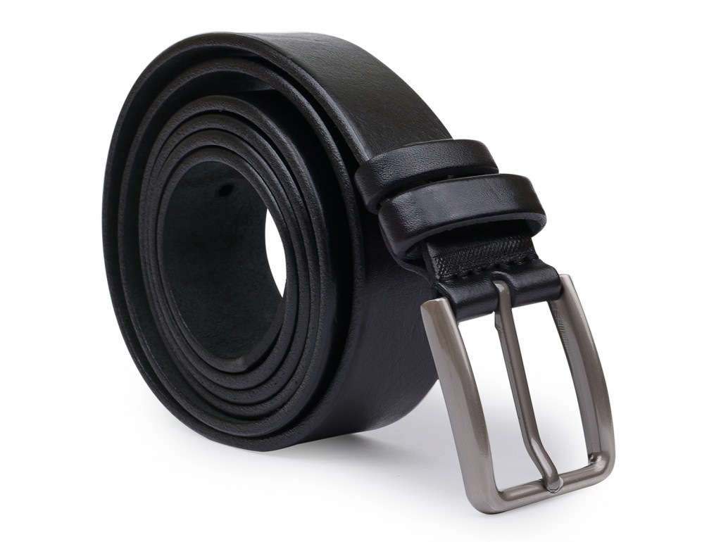 Кожаный батальный ремень для мужчин Vintage 20700 Черный - Royalbag